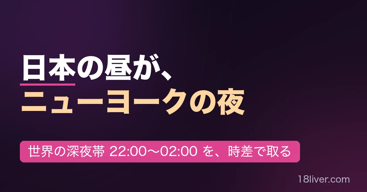日本の昼が、 ニューヨークの夜 — 世界の「22 時〜深夜 2 時」を時差で取る時間割